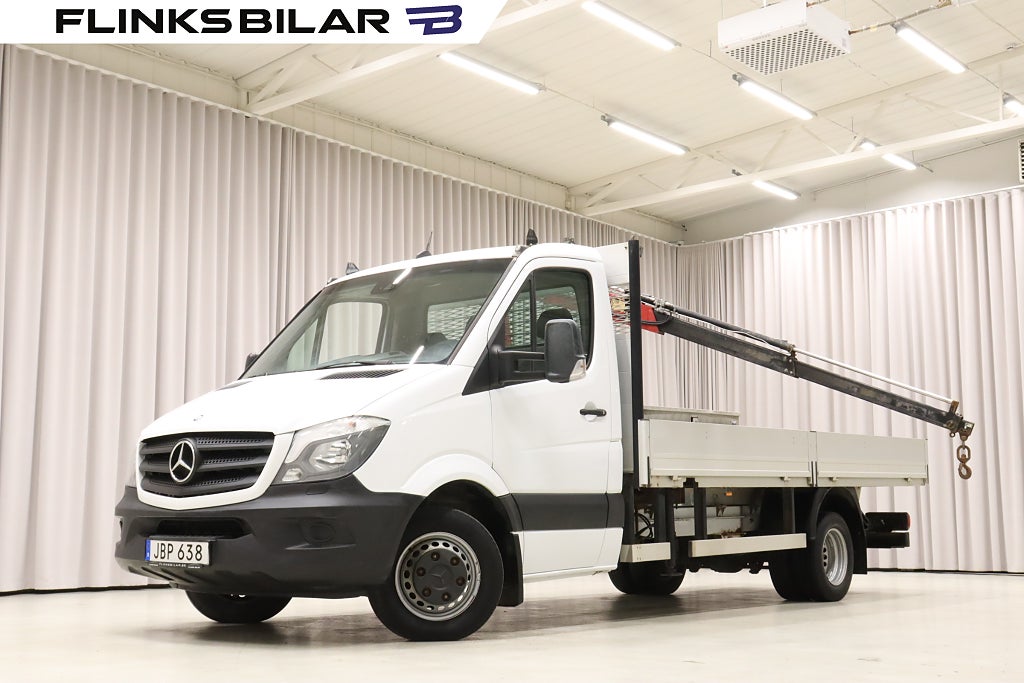 Mercedes-Benz Sprinter 516 163HK L4|Flak|Kran|Lastar-2015kg