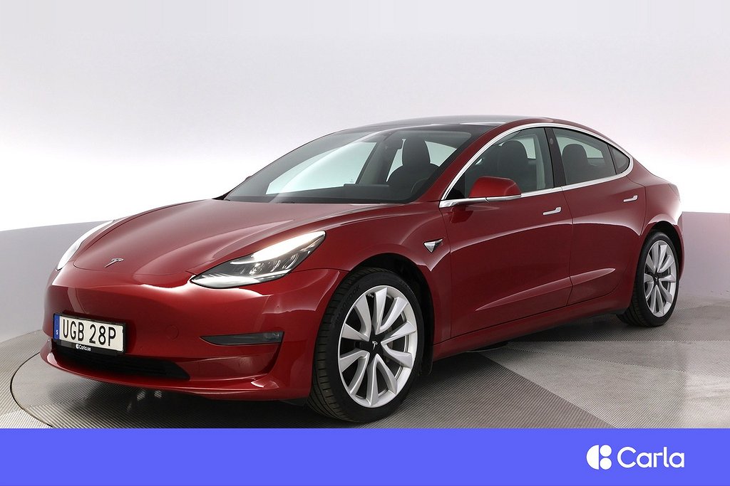 Tesla Model 3 Long Range AWD Autopilot 19" Pano Drag V-Hjul