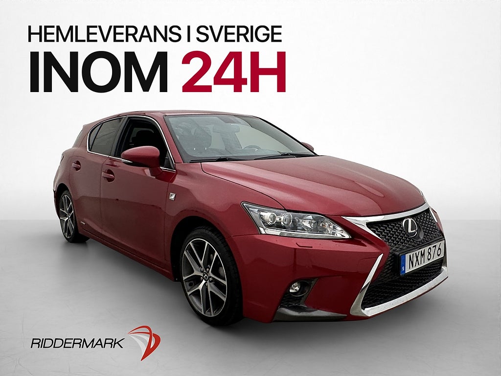 Lexus CT 200h F Sport Kamera Navi Farthållare Skinn Elstol