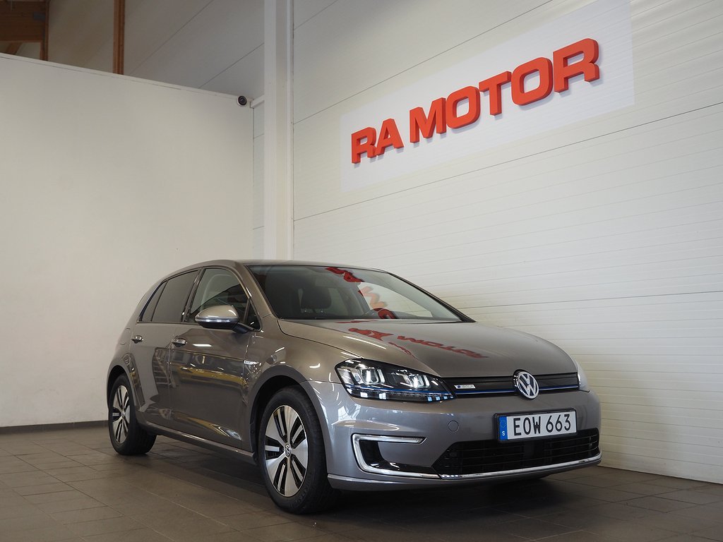 Volkswagen E-Golf 24.2 kWh Navigation Motorvärmare Låga mil 2015