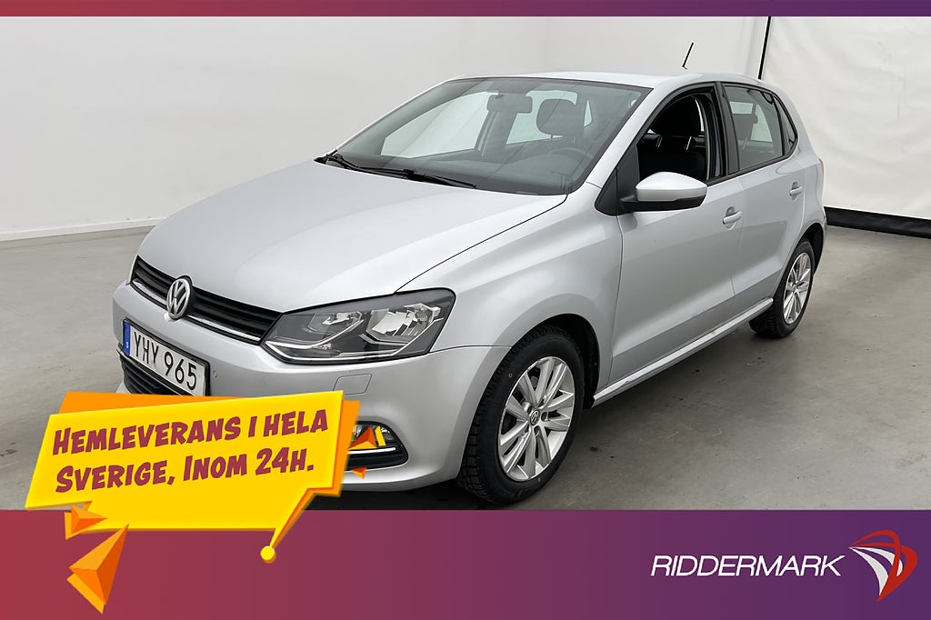 Volkswagen Polo TSI 90hk P-Sensorer Bluetooth Farthållare