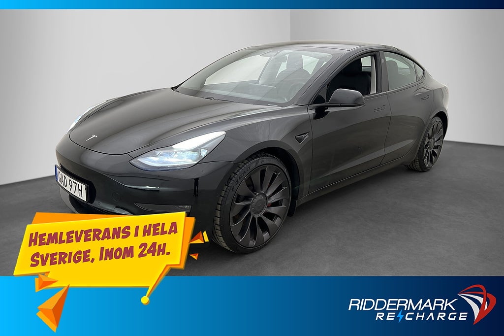 Tesla Model 3 Performance AP Rattvärme Sv.Såld Batteritestad