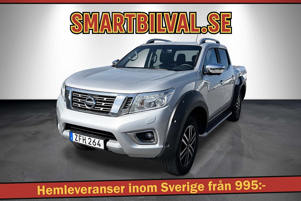 Nissan Navara Dubbelhytt 2.3 dCi 4WD Flaklock Skinn Drag MOMS
