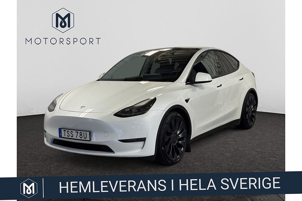 Tesla Model Y Performance 534hk AWD Dragkrok Autopilot Panorama