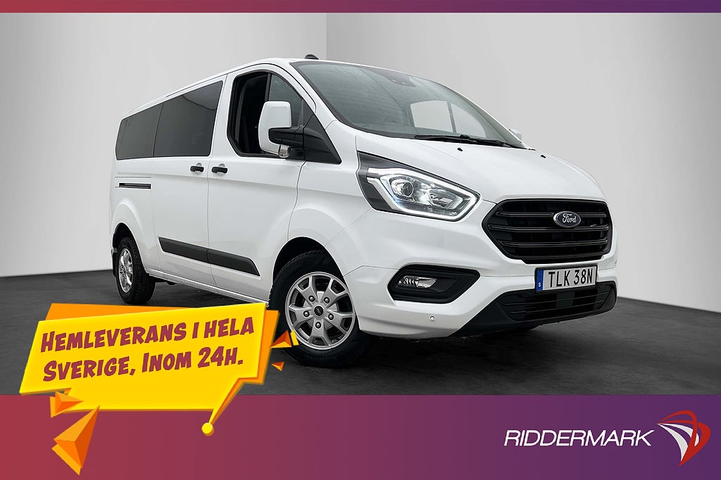 Ford Transit Custom Kombi Lång Värmare B-Kamera 9-Sits MOMS