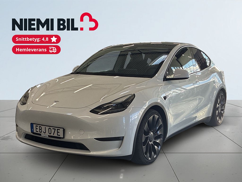 Tesla Model Y Performance S&V-Hjul/Drag/Kamera/Värmepump/Pano/Navi