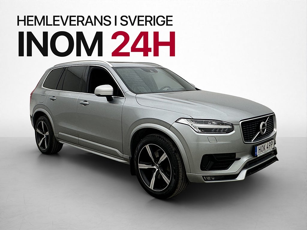 Volvo XC90 D5 AWD R-Design 7-Sits Pano H/K VOC Värm HUD Drag