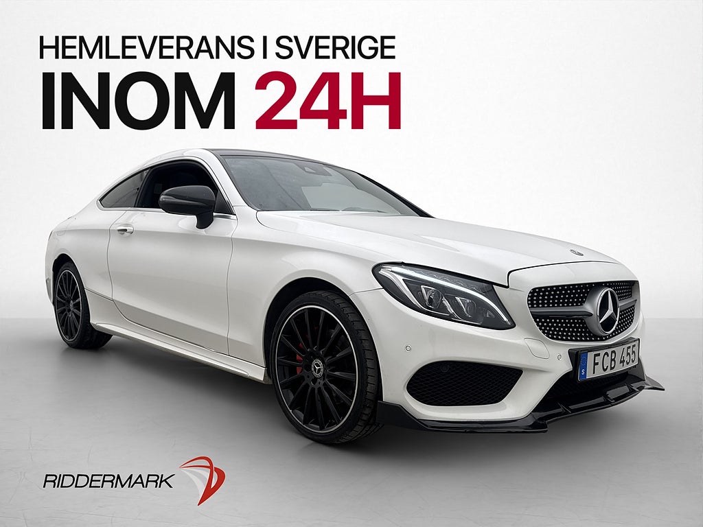 Mercedes-Benz C200 Coupé 184hk AMG Panorama Kamera