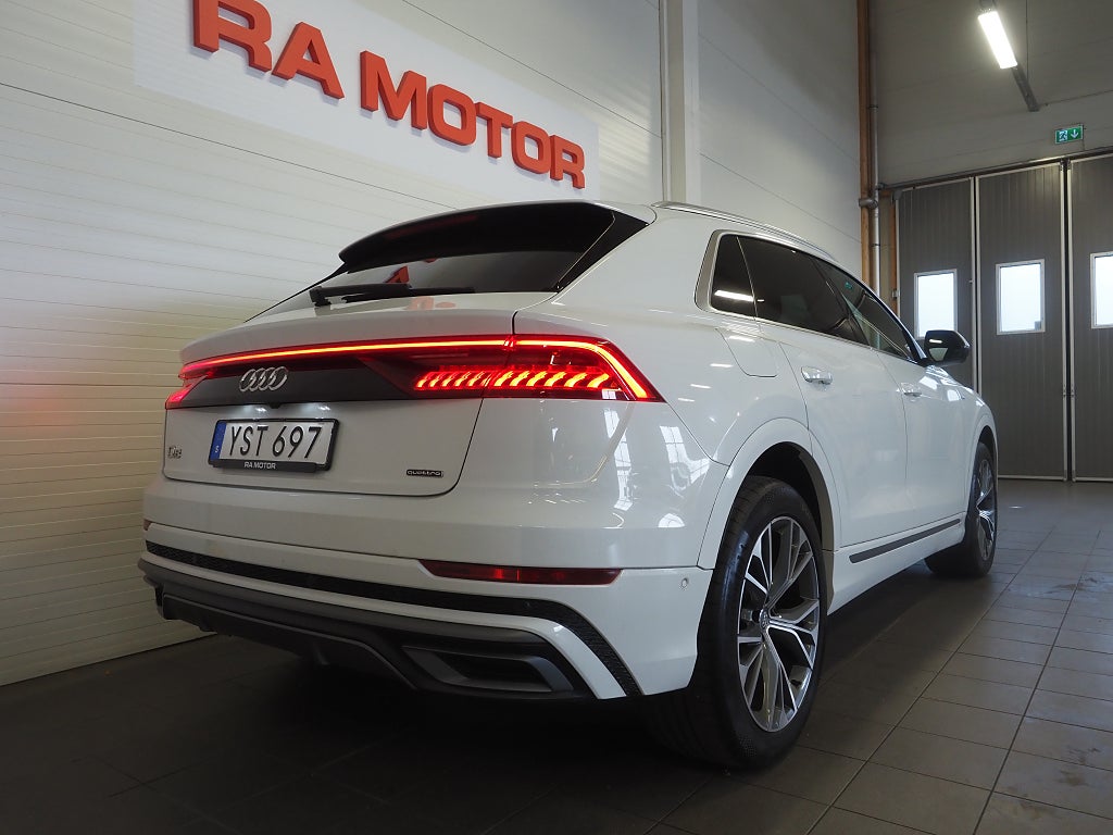 Audi Q8 50 TDI 286hk Q S-Line |B&O|Drag|360°|D-värm|Matrix|