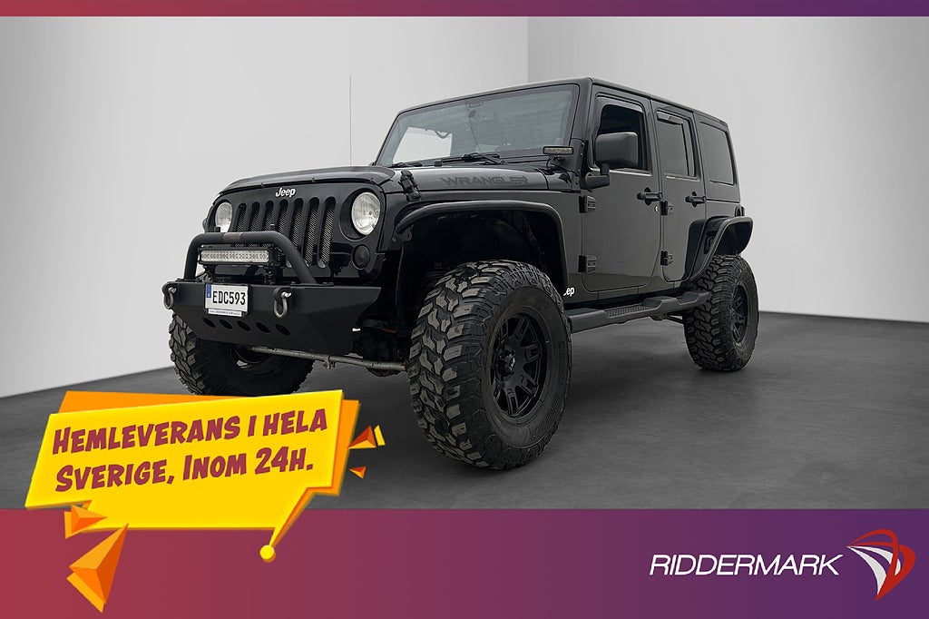 Jeep Wrangler Unlimited 2.8 4WD Sahara Dragkrok Skinn Navi