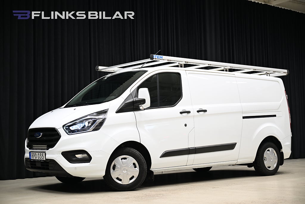 Ford Transit Custom Custom 130HK L2 V-Inredd|Takkorg|Dubbeldörr|Nykamrem