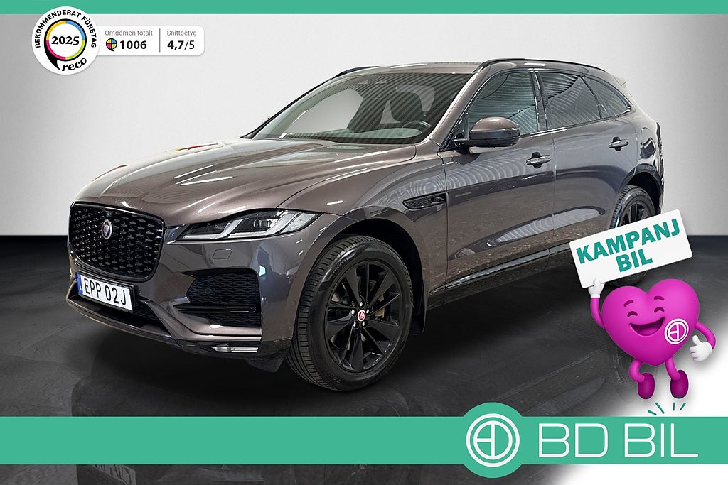 Jaguar F-Pace P400e PHEV SKINN 360 KAMERA PANO 3,95% RÄNTA