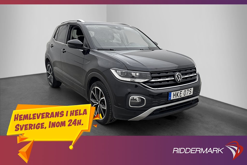 Volkswagen T-CROSS 1.0 TSI 110hk P-Sensorer Halvskinn MOMS