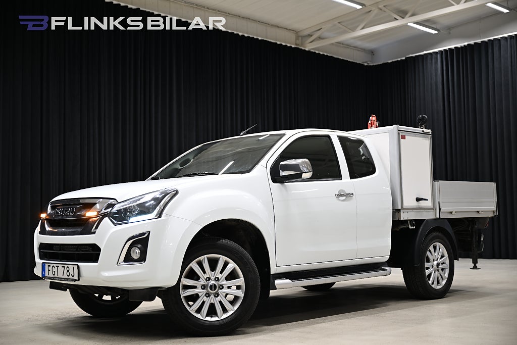 Isuzu D-Max 163HK Automat|Kranbil|Kran|Flak|EnÄgare|Leasbar|SeUtr!