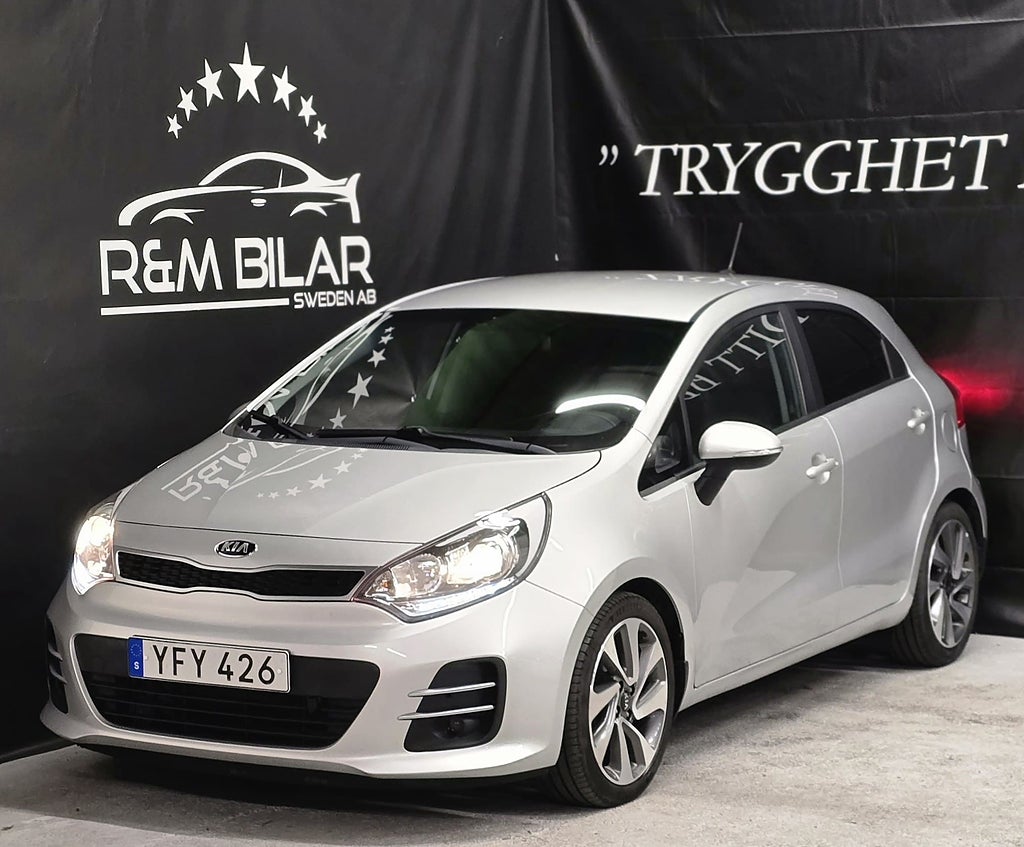 Kia Rio Få-ägare, B-kam, Navi, Blå-tand, Ny Serv/Bes!!!