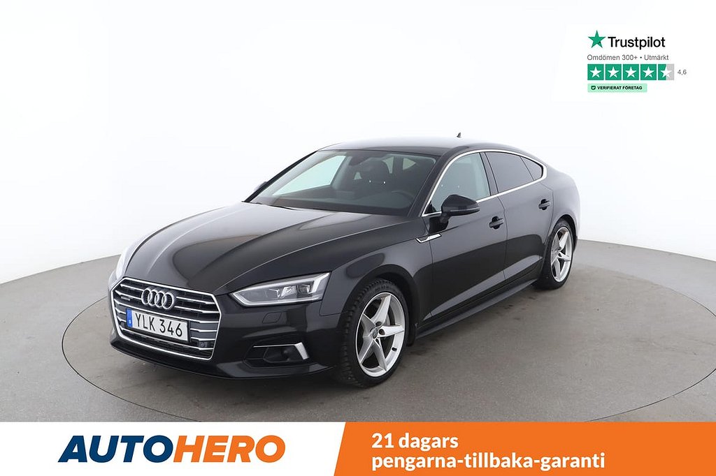 Audi A5 Sportback Quattro S Tronic / Motorvärmare, Dragkrok, 252HK