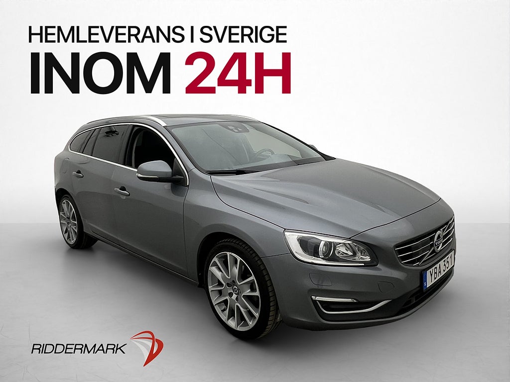 Volvo V60 D4 190hk Summum Taklucka Skinn Värmare Navi Drag