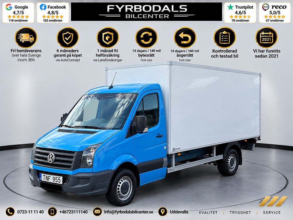 Volkswagen Crafter Chassi 35 2.0 TDI 109hk 3sits MOMS/VAT - 1715kr/månaden