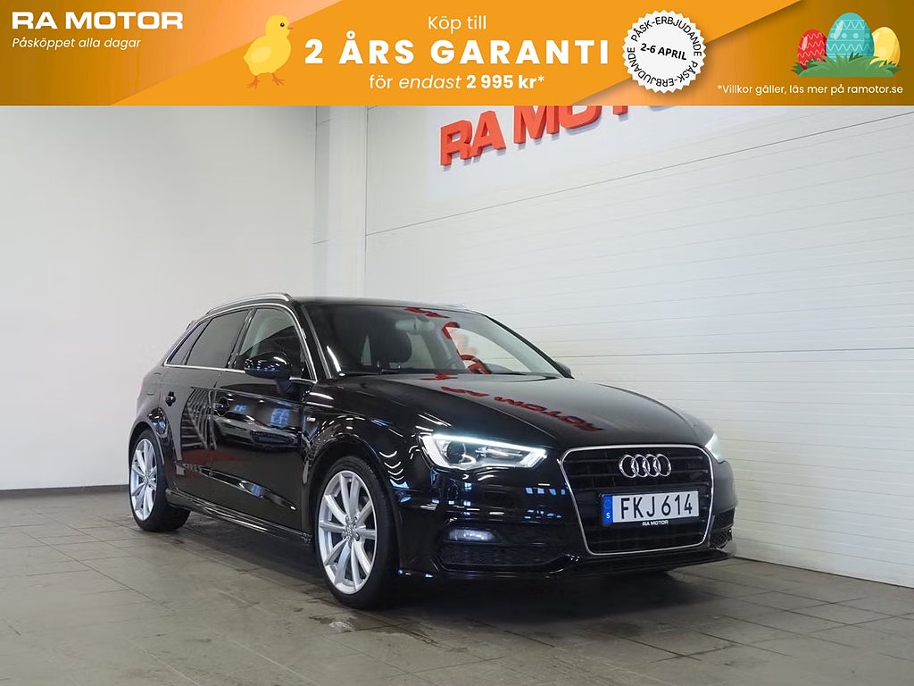 Audi A3 SB 2.0 TDI 150hk S Tronic S-Line M-Värm Navi Alcantara 2015