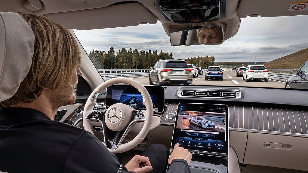 Mercedes system Drive Pilot har godkänts i Tyskland. Foto: Daimler