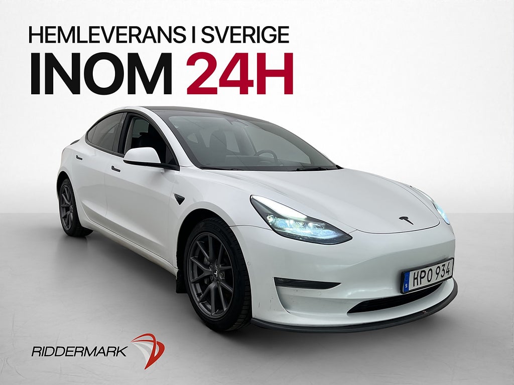 Tesla Model 3 Long Range AWD Värmare Panorama Autopilot