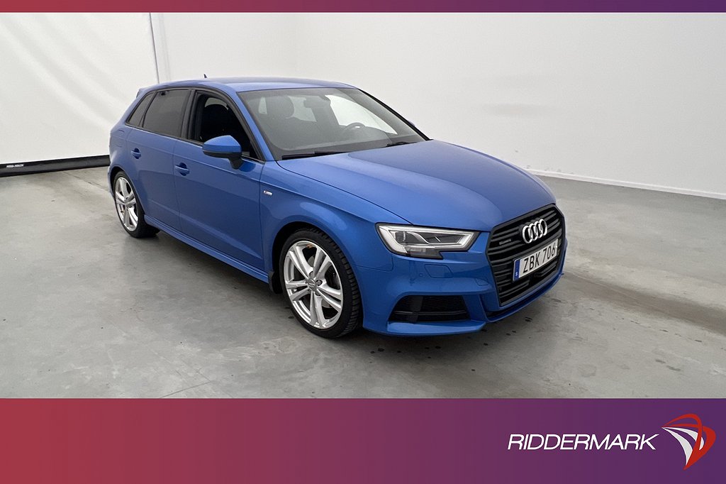 Audi A3 2.0 TDI Quattro 184hk S-Line Kamera Halvskinn B&O