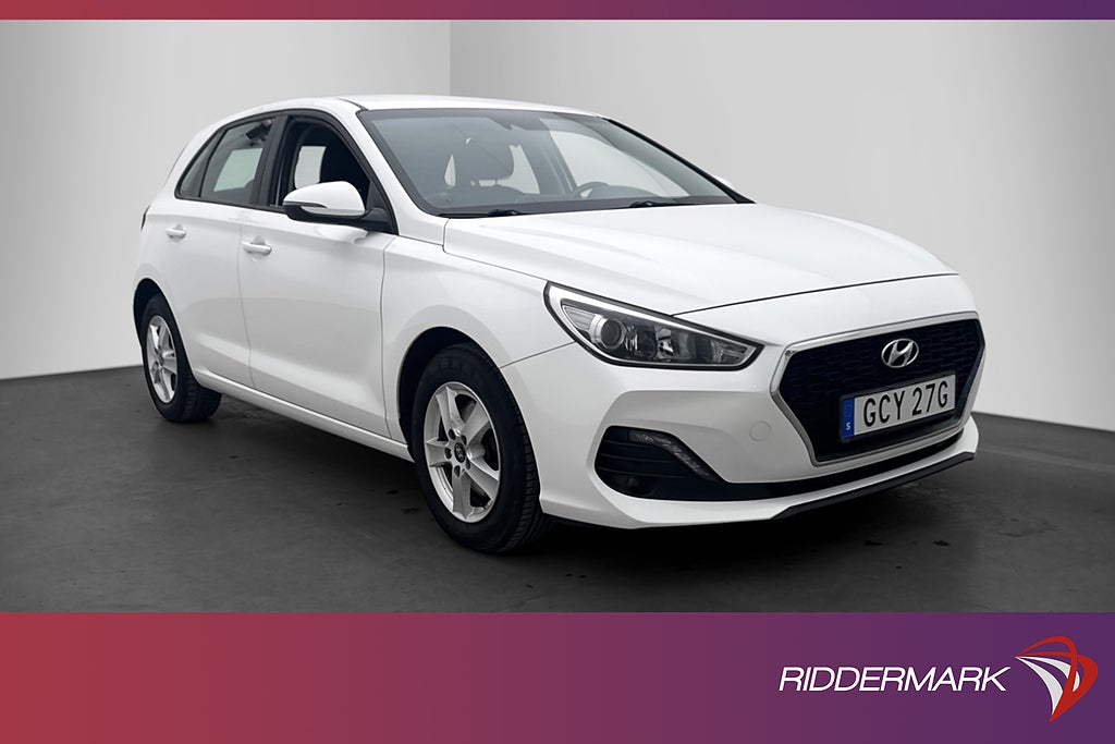 Hyundai i30 T-GDI blue 120hk Rattvärme Kamera CarPlay