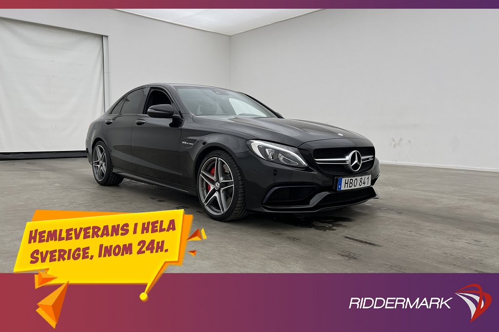 Mercedes-Benz C 63 S AMG Sportavgas Burmester Drivers SvSåld