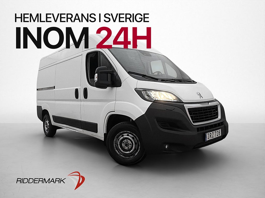 Peugeot Boxer L2H2 140hk Ny-Kamrem Värmare Kamera 3-Sit Moms