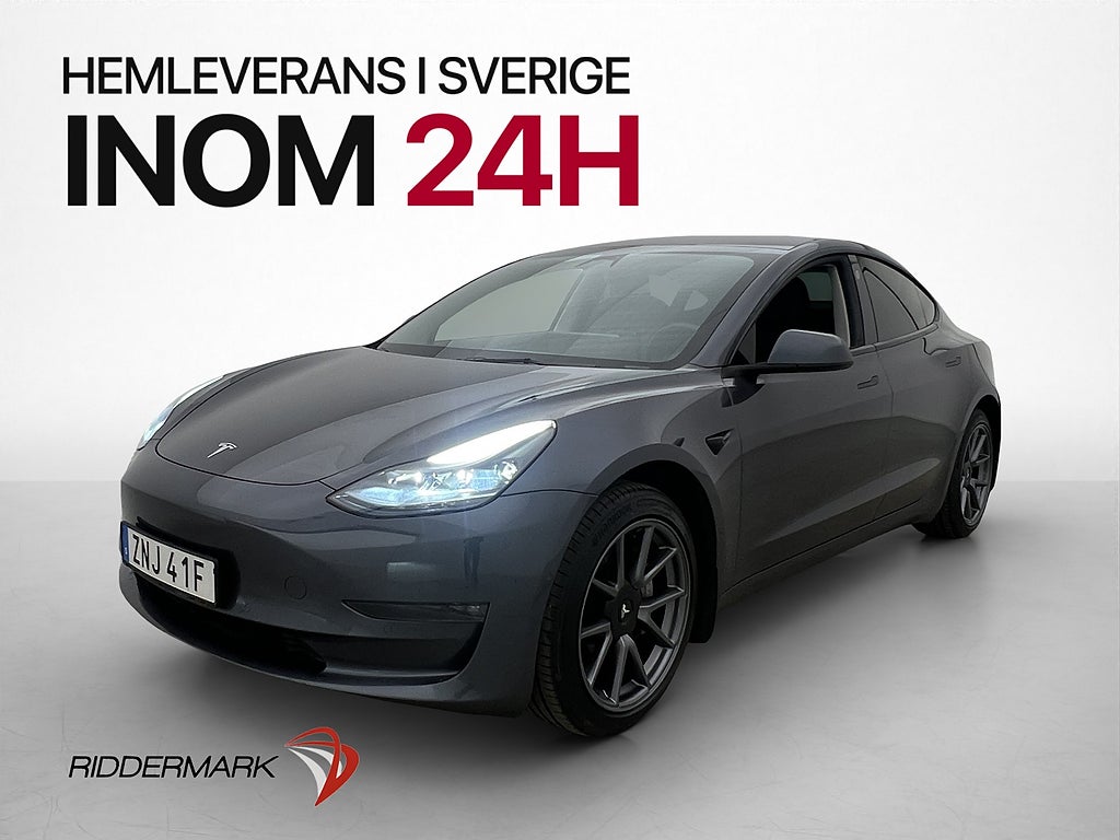 Tesla Model 3 Long Range AWD 498hk Drag Autopilot Pano Läder