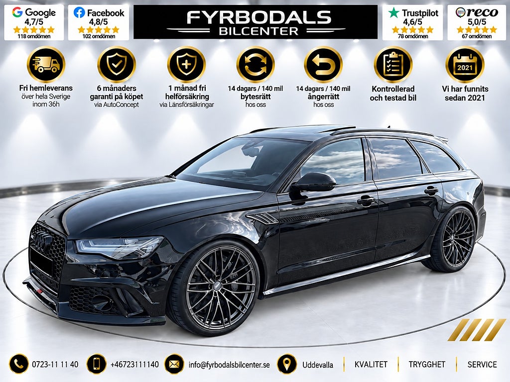 Audi RS6 Performance 715HK ABT SVSÅLD MILLTEK PÅKOSTAD 157.000KR