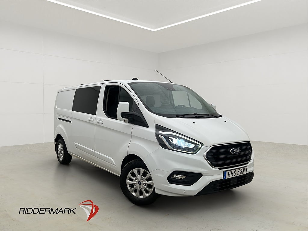 Ford transit-custom CrewVan L2 170hk Ny-Kamrem Värmare Skinn