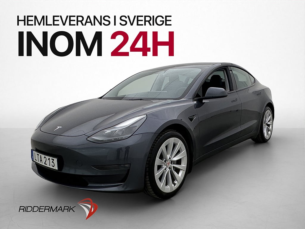 Tesla Model 3 Long Range AWD Dragkrok Autopilot Rattvärme