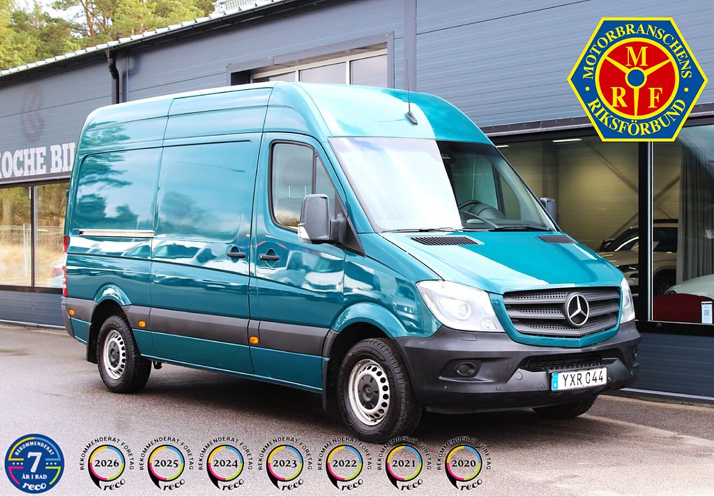 Mercedes-Benz Sprinter 316 NGT 156hk, Aqua Grön, 8910 mil & 1 Ägare, Värmare