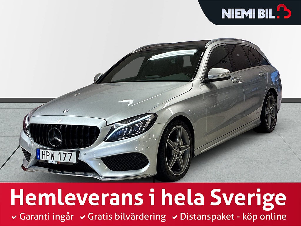 Mercedes-Benz C 250 T d 4M AMG Line Luftfjädring Mvärm Drag Pano S&V-däck