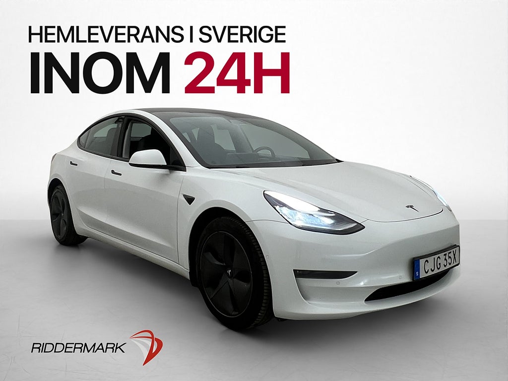 Tesla Model 3 Long Range AWD Uppgraderad AP Svensksåld Drag