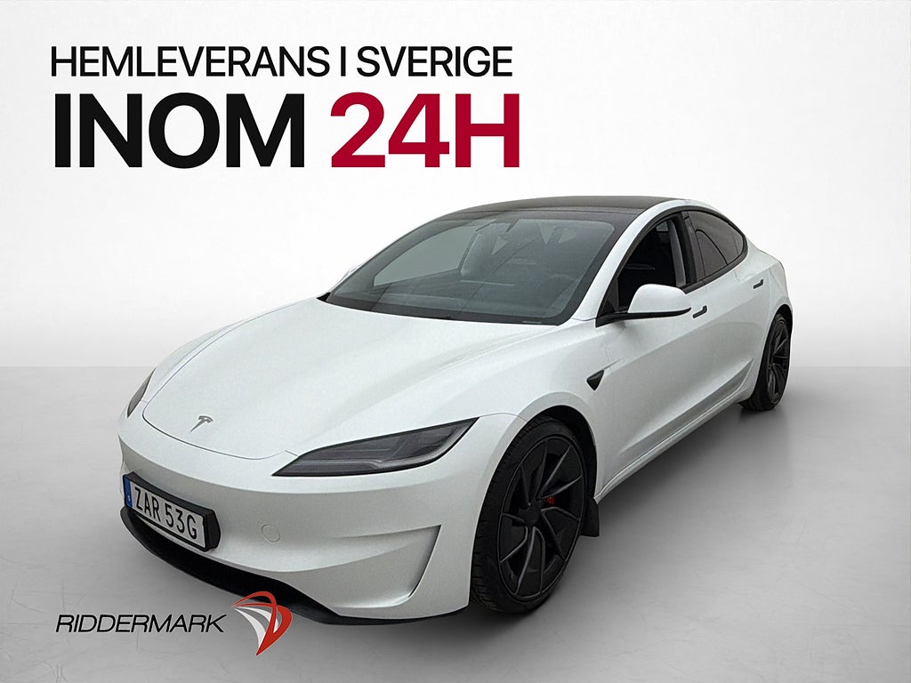 Tesla Model 3 AWD Performance 627hk Pano AP Värmepump
