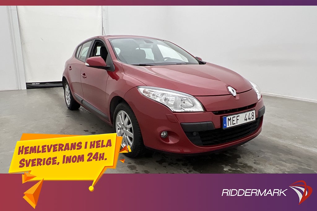 Renault Mégane 1.6 110hk Motorvärmare Farthållare 0,69l/mil