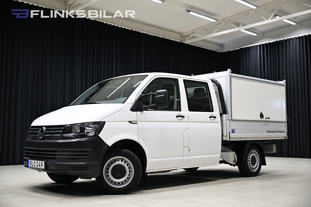 Volkswagen Transporter 2.0 TDI 102HK Dubbelhytt|5-Sits|Kåpa|Drag|Floby|Leasbar