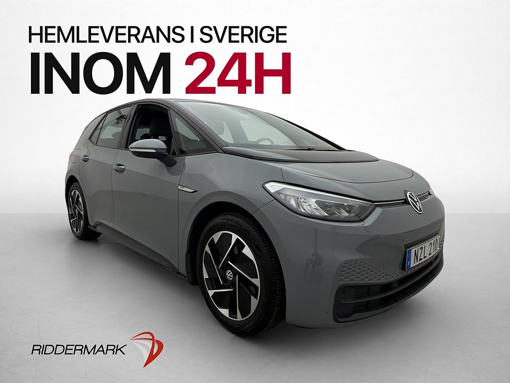 Volkswagen ID.3 Pro Performance 204hk Värmare Navi CarPlay