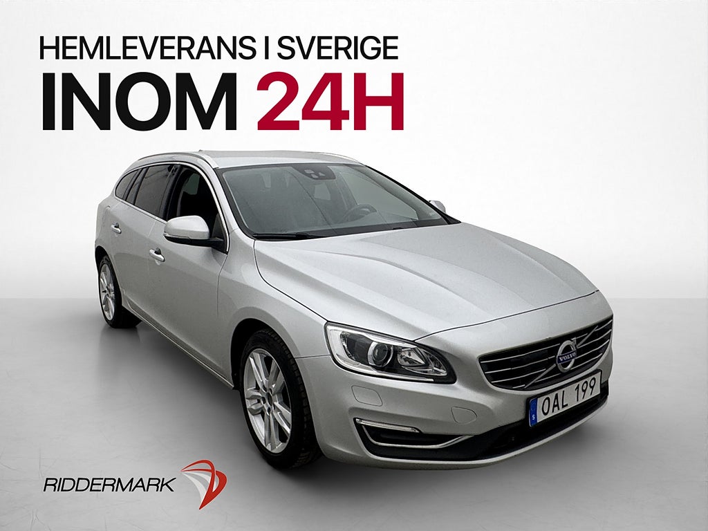 Volvo V60 D4 Summum Kamera BLIS Värm Rattvärme Navi Läder