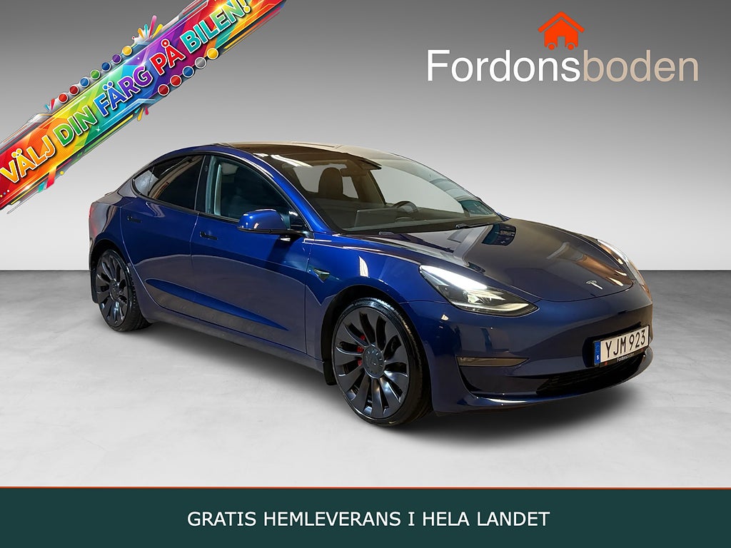 Tesla Model 3 Performance AWD 513hk Refresh AP Pano PDC Värmepump