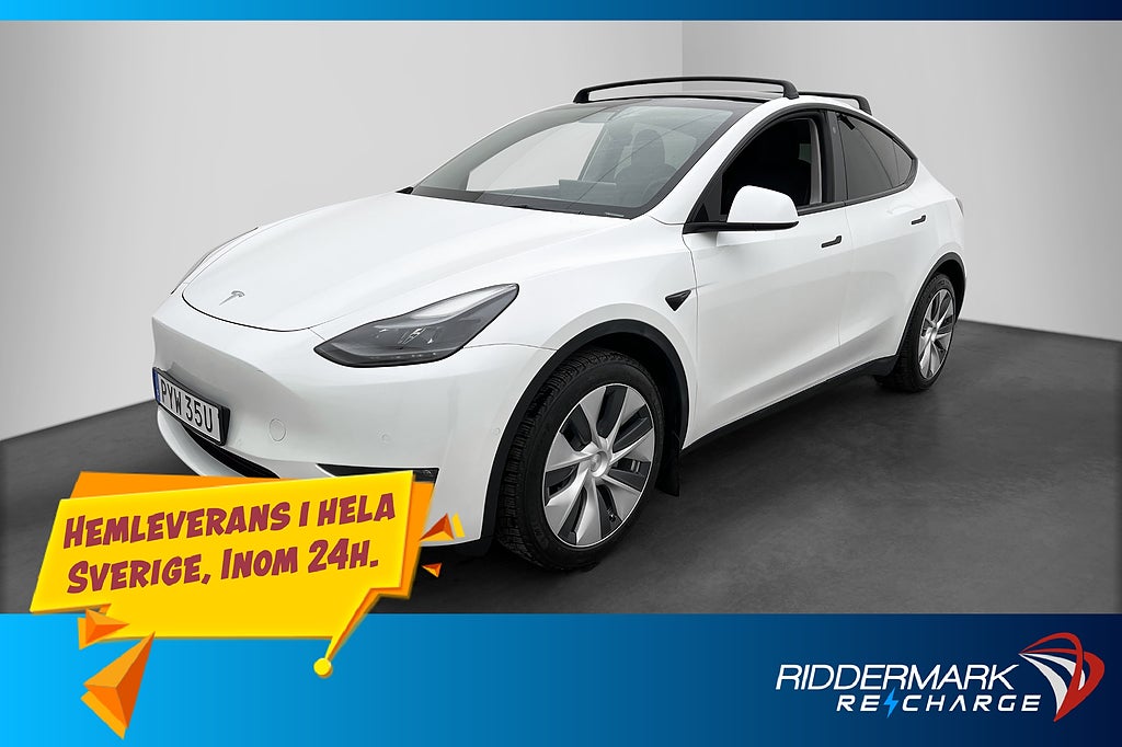 Tesla Model Y Long Range AWD Ljus Interiör Dragkrok MOMS