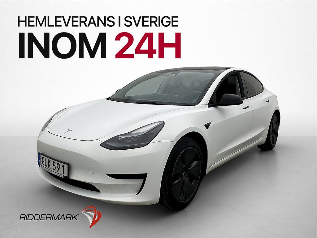 Tesla Model 3 Standard Range Värmepump Pano Autopilot
