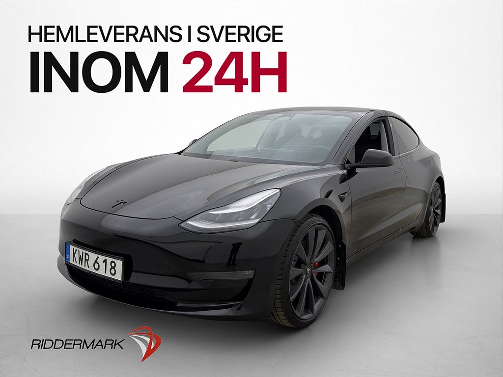 Tesla Model 3 Performance AWD Svensksåld Pano Skinn