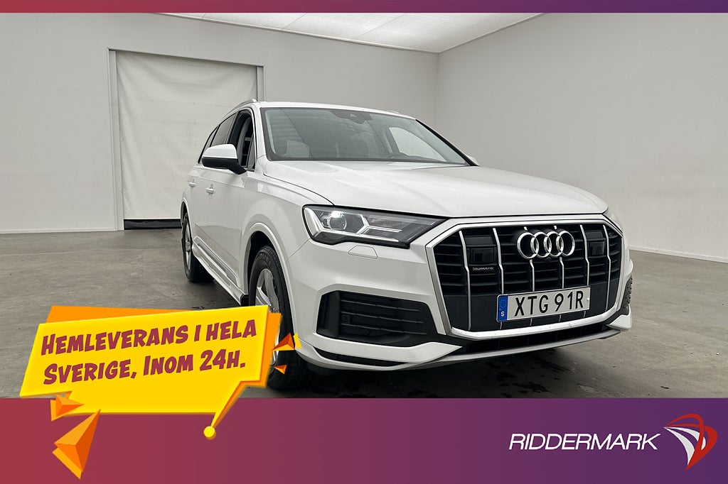 Audi Q7 45 TDI Quattro Värm Luft Cockpit Drag Sensorer Skinn