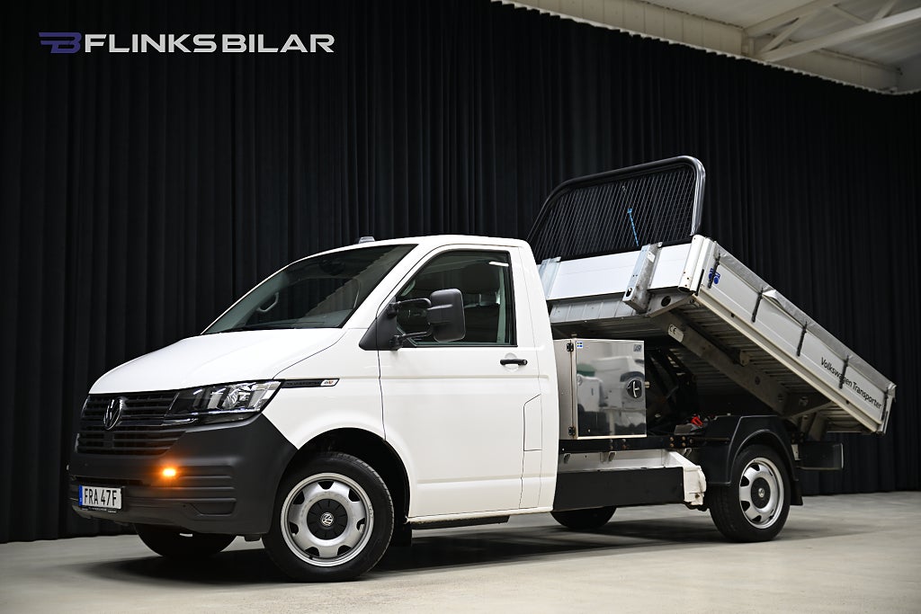 Volkswagen Transporter DSG 150HK Flak|Tippflak|Inredd|Lågmil|EnÄgare|Leasbar