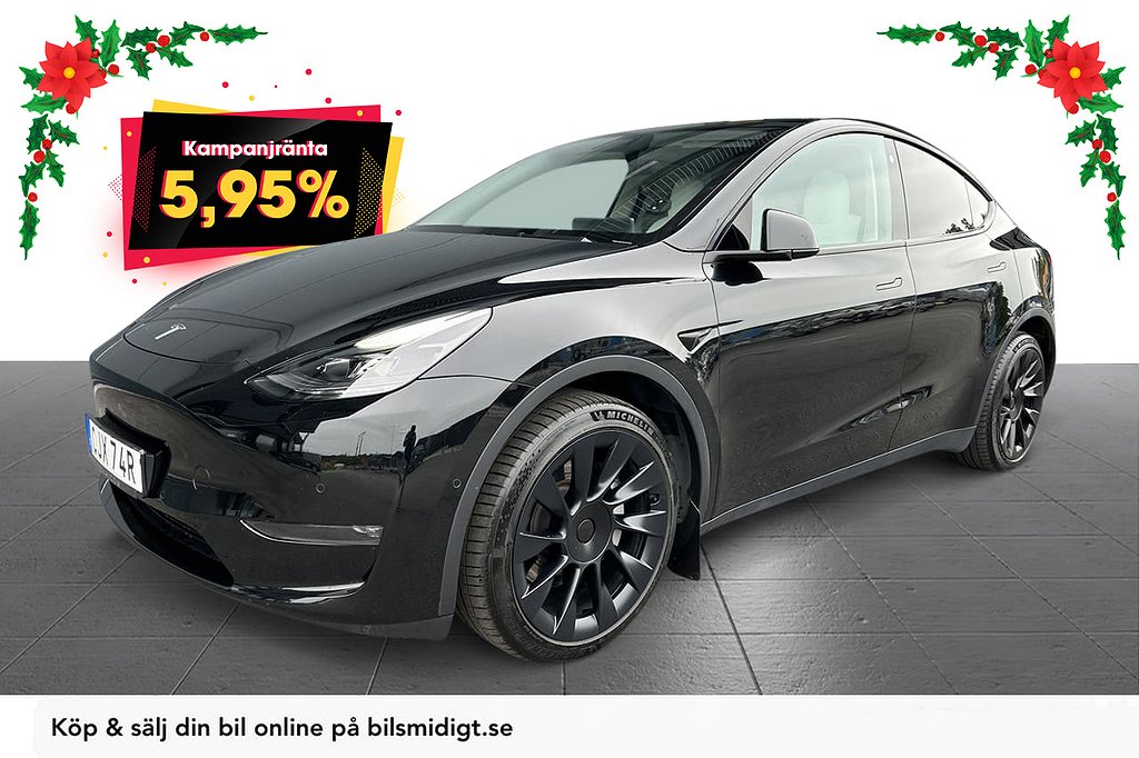 Tesla Model Y Long Range AWD Pano Dragkrok AutoPilot 5,95%*