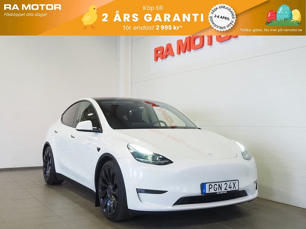 Tesla Model Y Performance 534hk AWD | Dragkrok | Panorama | Moms | 2023