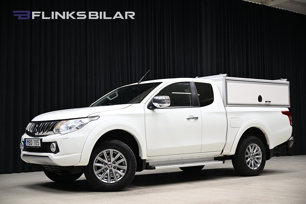 Mitsubishi L200 Club Cab 2.4 181HK Långkåpa|Drag|Värmare|Kamkedja|EnÄgare|Moms